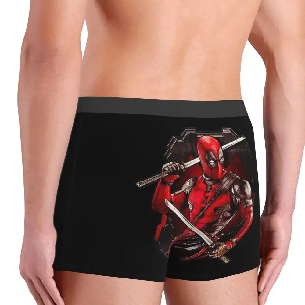 Deadpool Boxer Shorts for Men - Lycra Polyester Blend