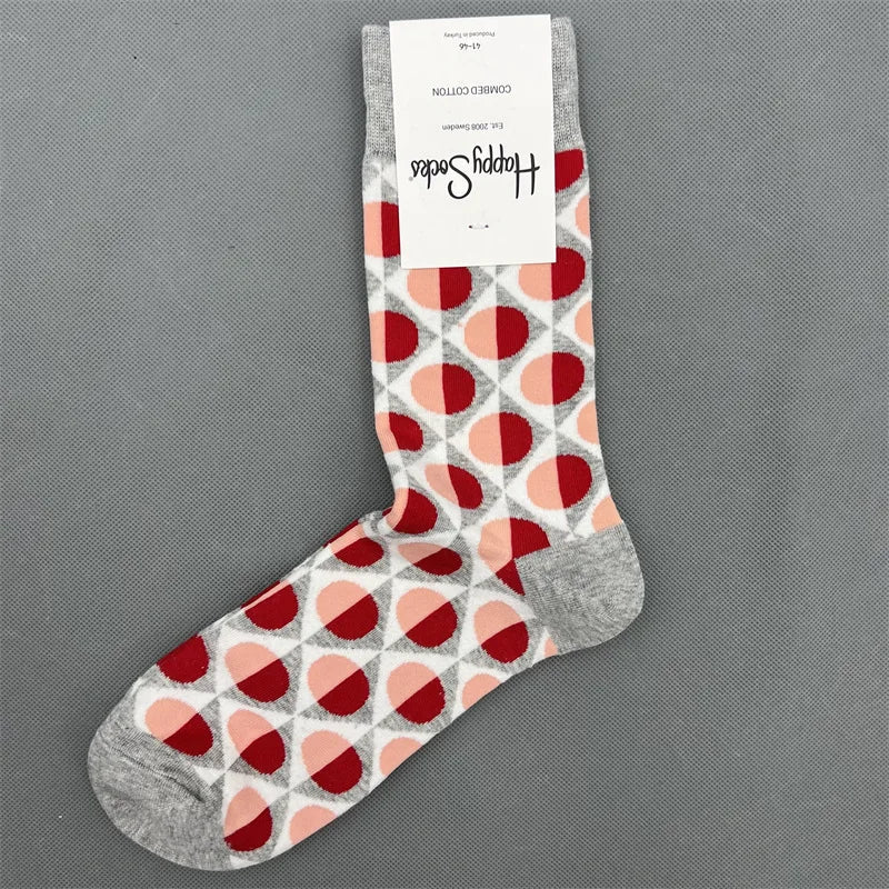 Men's Graphic Print Fun Happy Socks Casual Crew Dress Socks 41-46