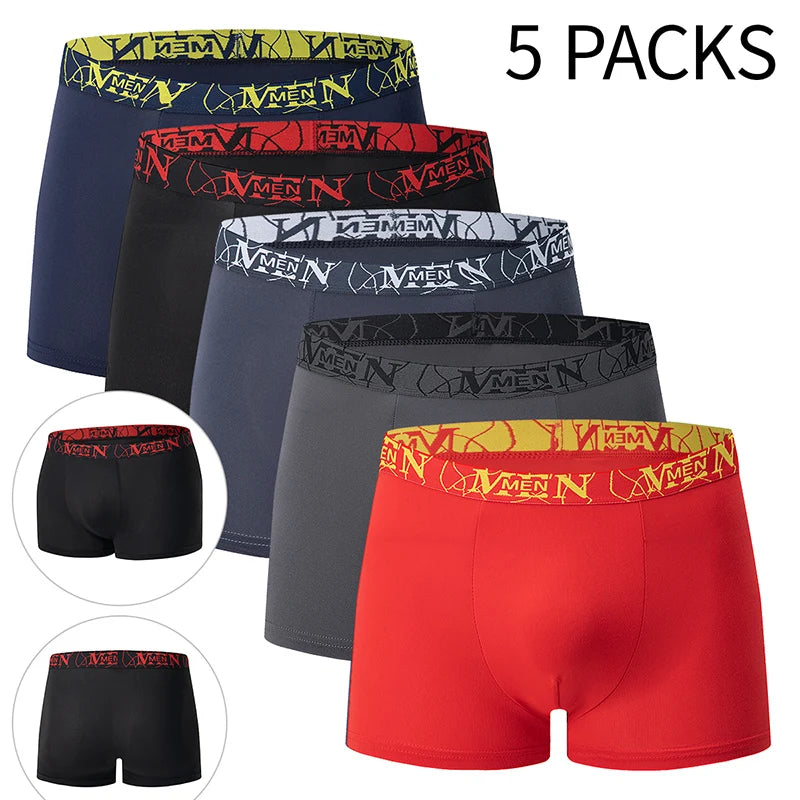 Men's Fashion Printed Boxers Breathable Underwear 6XL