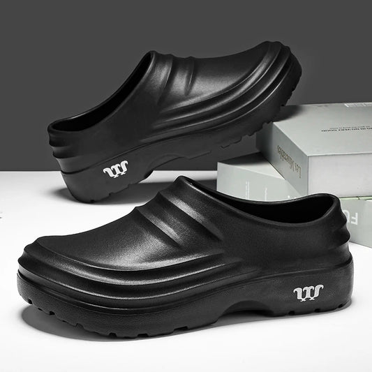 Size 48 Men's Waterproof Chef Sandals Anti-Slip Clogs
