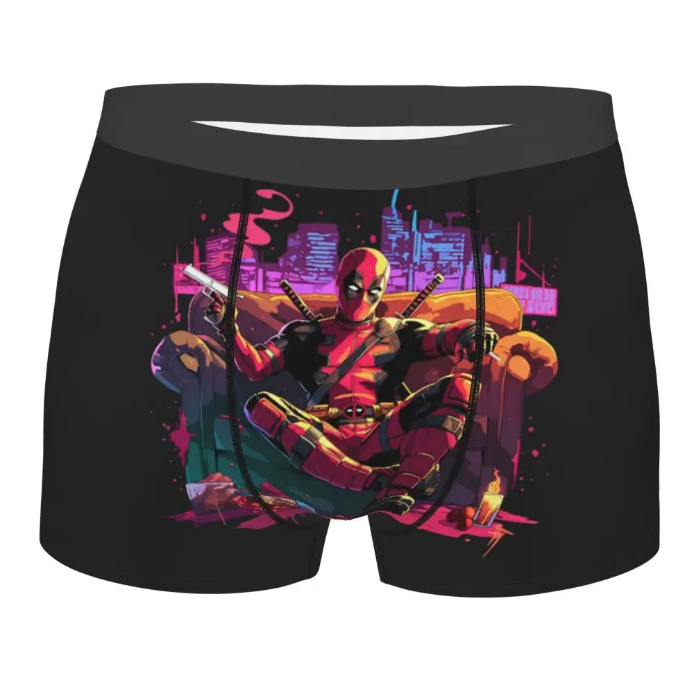 Deadpool Boxer Shorts for Men - Lycra Polyester Blend