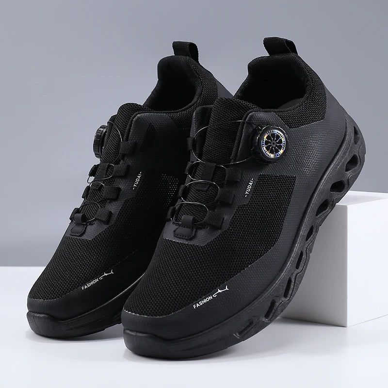 Men's Casual Shoes with Breathable Mesh and Rubber Sole