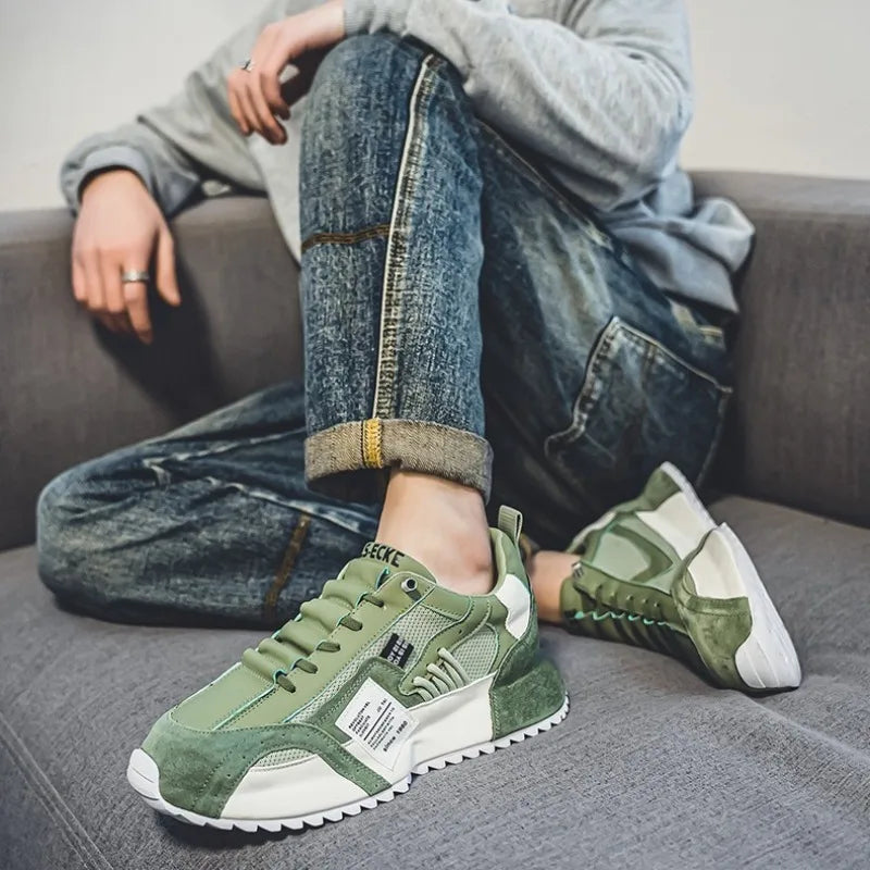 Men's Casual Breathable Sneakers with Elastic Band