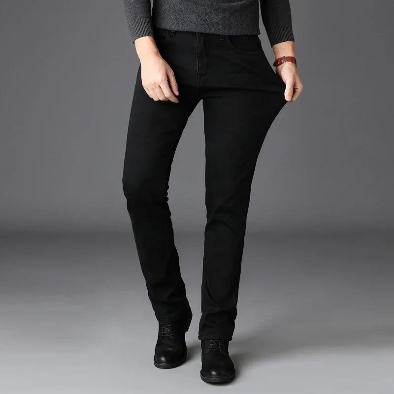 Men's Slim Fit Stretch Denim Jeans in Black
