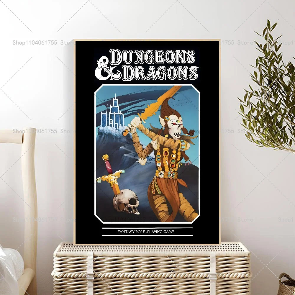 1PC Role playing Games Dungeons & Dragons Poster Self-adhesive Art Waterproof Paper