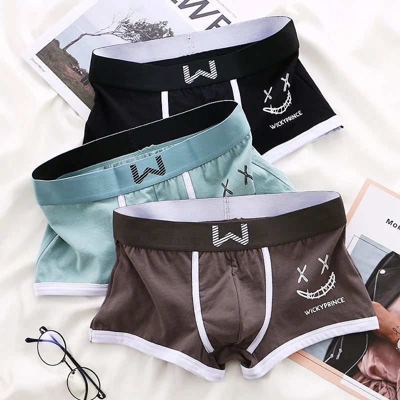 Men's Cotton Boxer Shorts 3pcs Set
