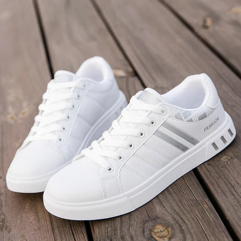 2026 Men's Casual Lace-Up Sneakers in White