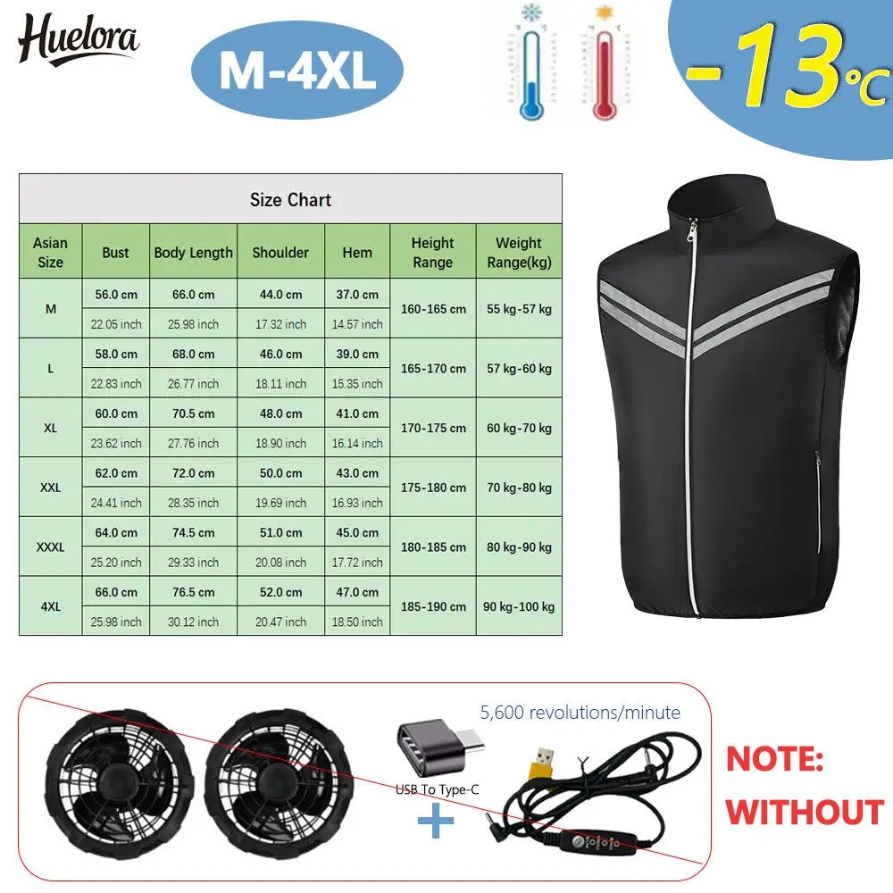 Cooling Vest for Men and Women with USB Dual Fan
