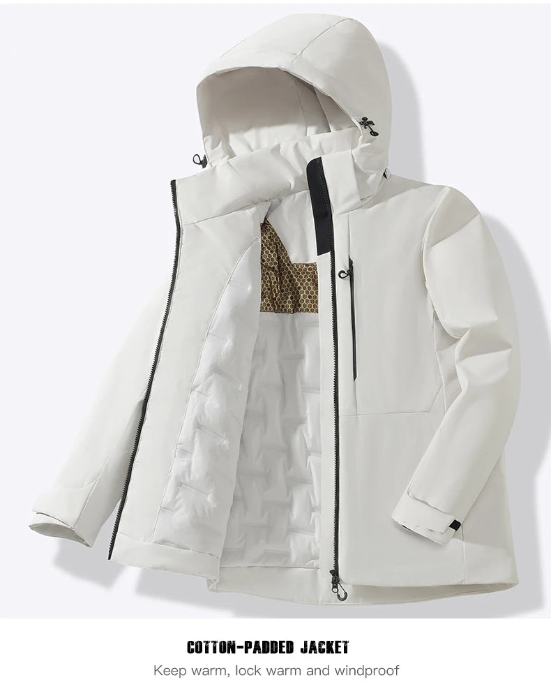 Unisex Waterproof  Windproof Thermal Windbreaker Men Women Hiking Climbing Jacket