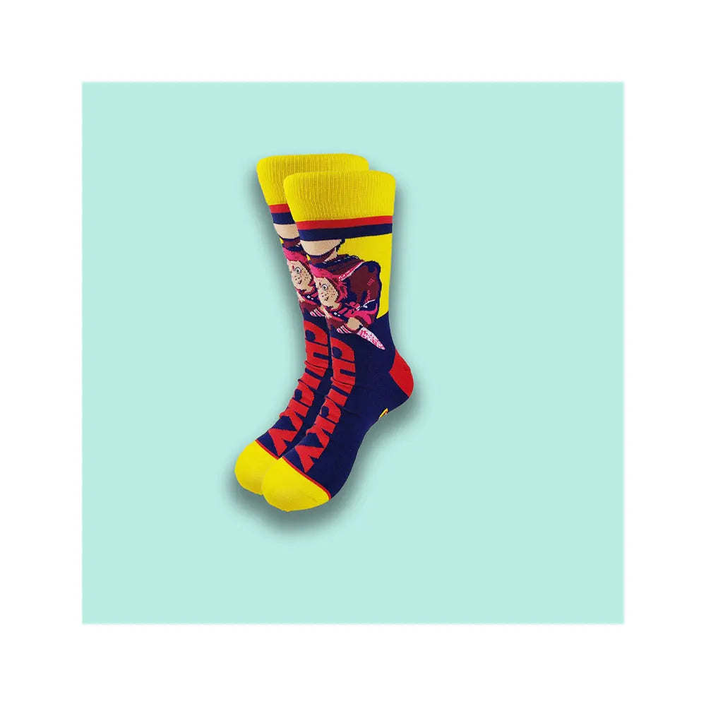 Fashion Cartoon Men's Socks for Spring and Autumn