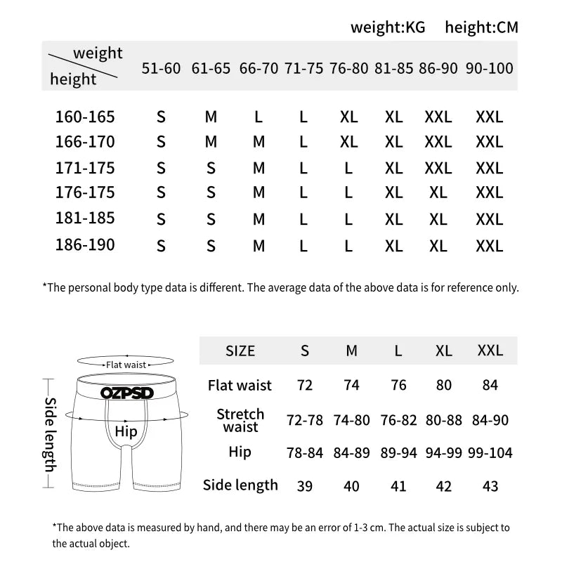 1Pcs Men Underwear Boxers Breathable Man Underpants S-3XL