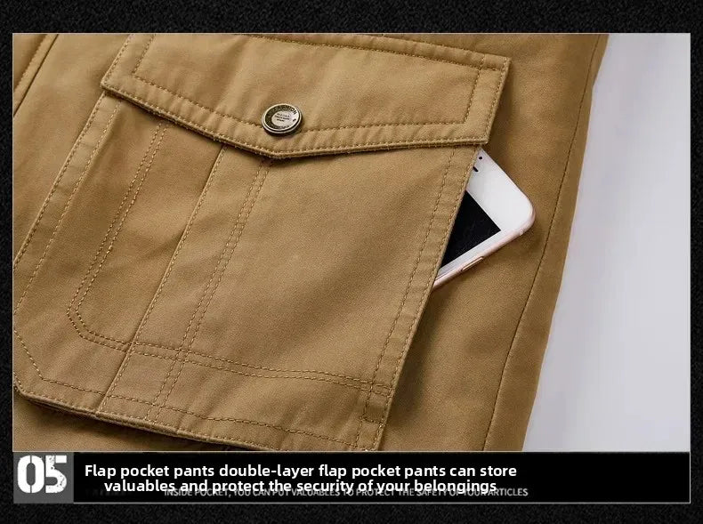 Plus Size Fleece Military Bomber Jacket Men Multi-pocket Pilot Jacket