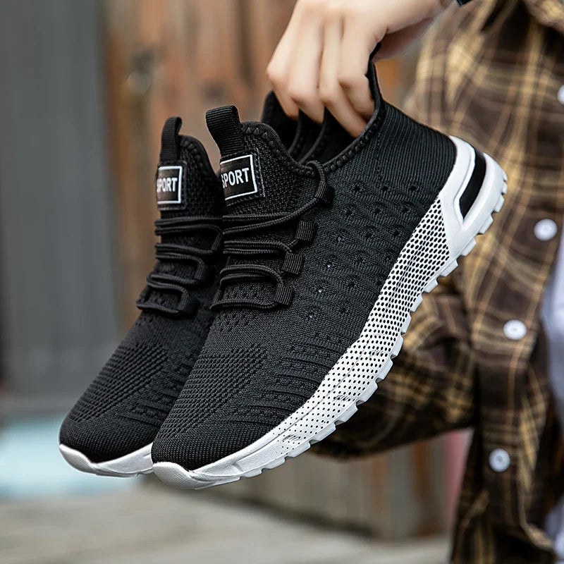 Mens Lightweight Breathable Lace Up Running Shoes