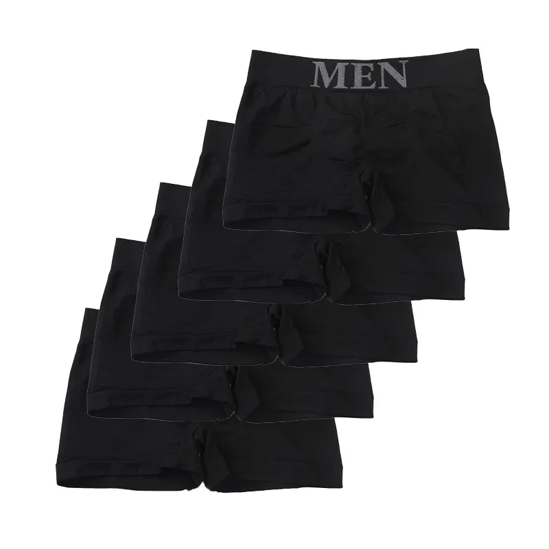 5PCS Men’s High Elastic Breathable Boxer Briefs