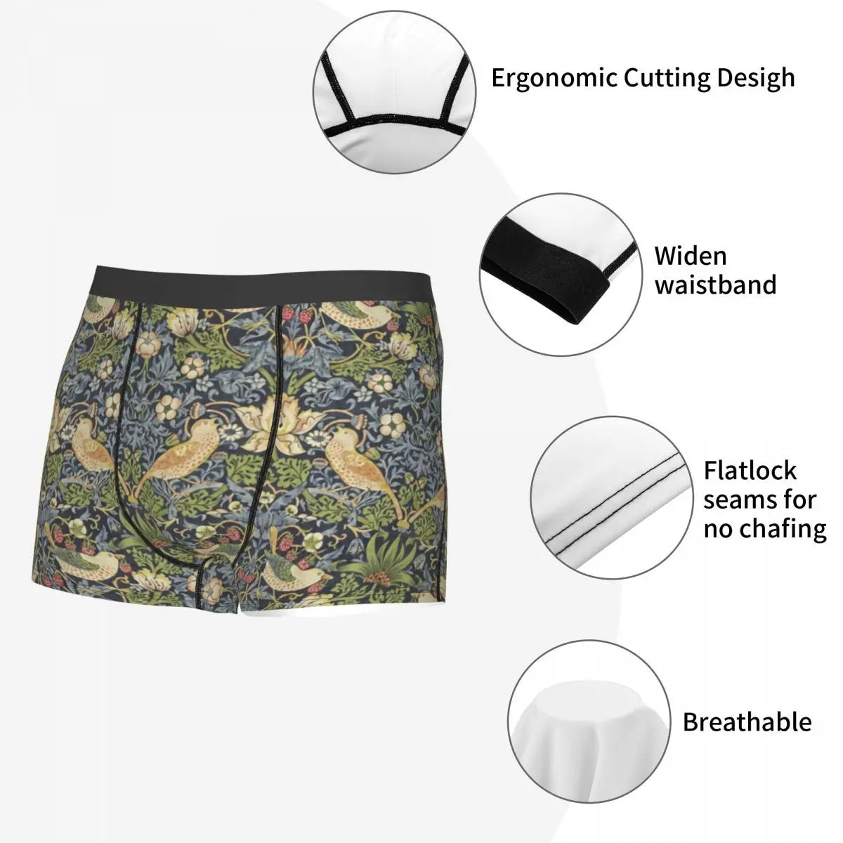 Breathable Cotton Polyester Boxer Shorts for Men