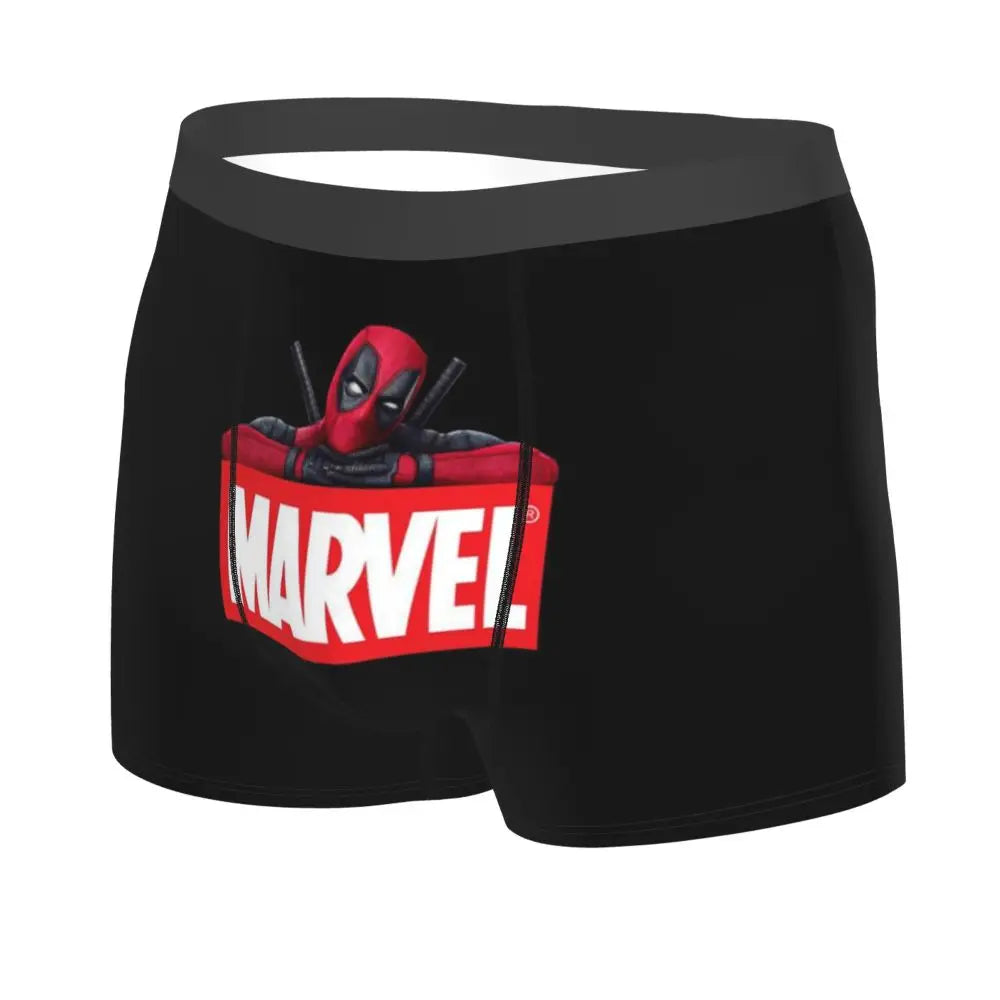 Deadpool Boxer Shorts for Men - Lycra Polyester Blend
