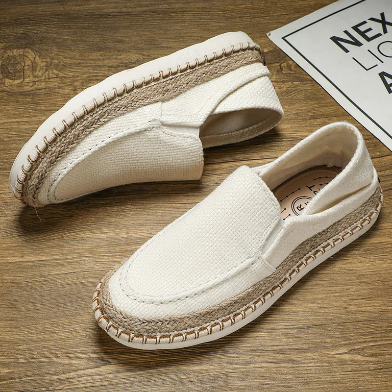 Men's Comfortable Canvas Slip-On Loafers for Daily Wear