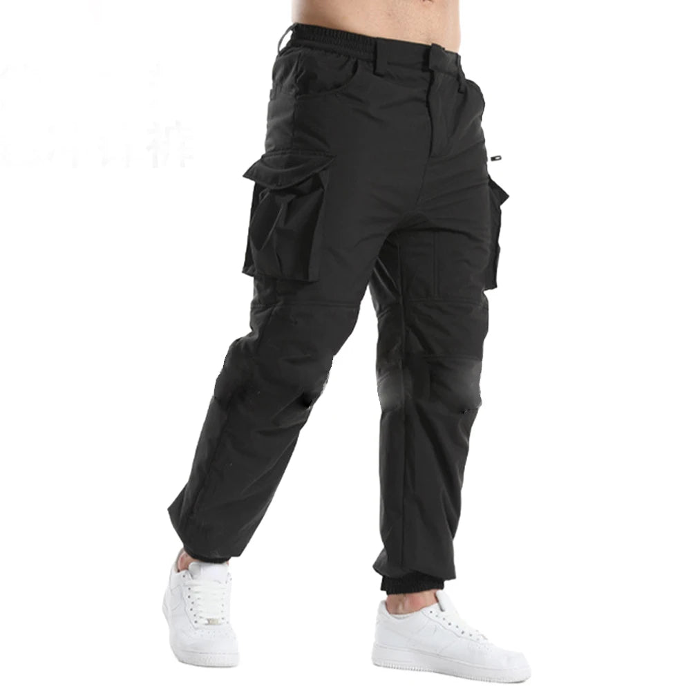 Smart Electric Heating Assault Pants 18 Zone Men's Winter Warm Thermal Thickened Pants Outdoor Hiking Motorcycle Windproof Pants