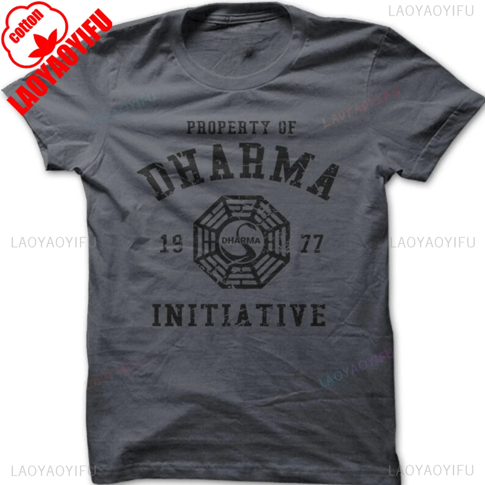 LOST Dharma Initiative 1977 Printed Cotton T-shirt