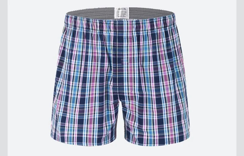 Cotton Classic Checkered Boxer Shorts by FARDLY