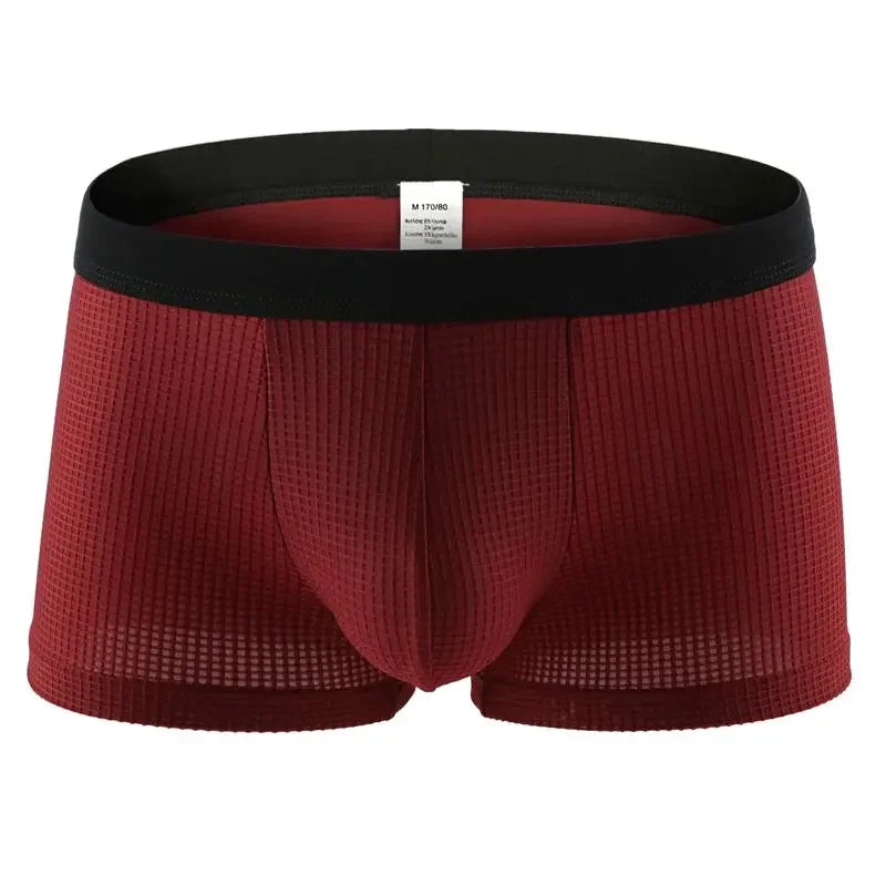 Men's Cotton Boxer Shorts with U-Type Convex Design
