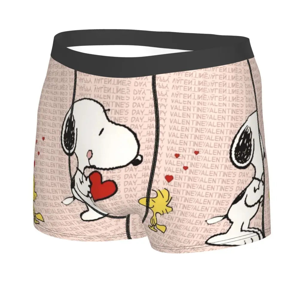 Snoopy Boxer Briefs for Men - Giggle Print Polyester Blend