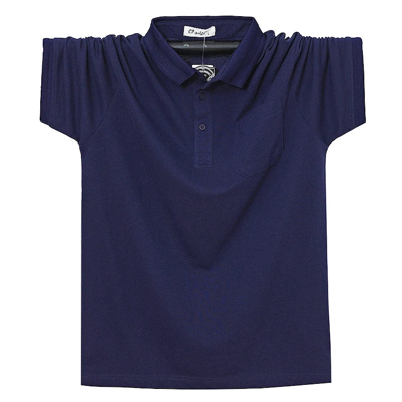 Men's Cotton Polo Shirt with Pocket in 6XL Size