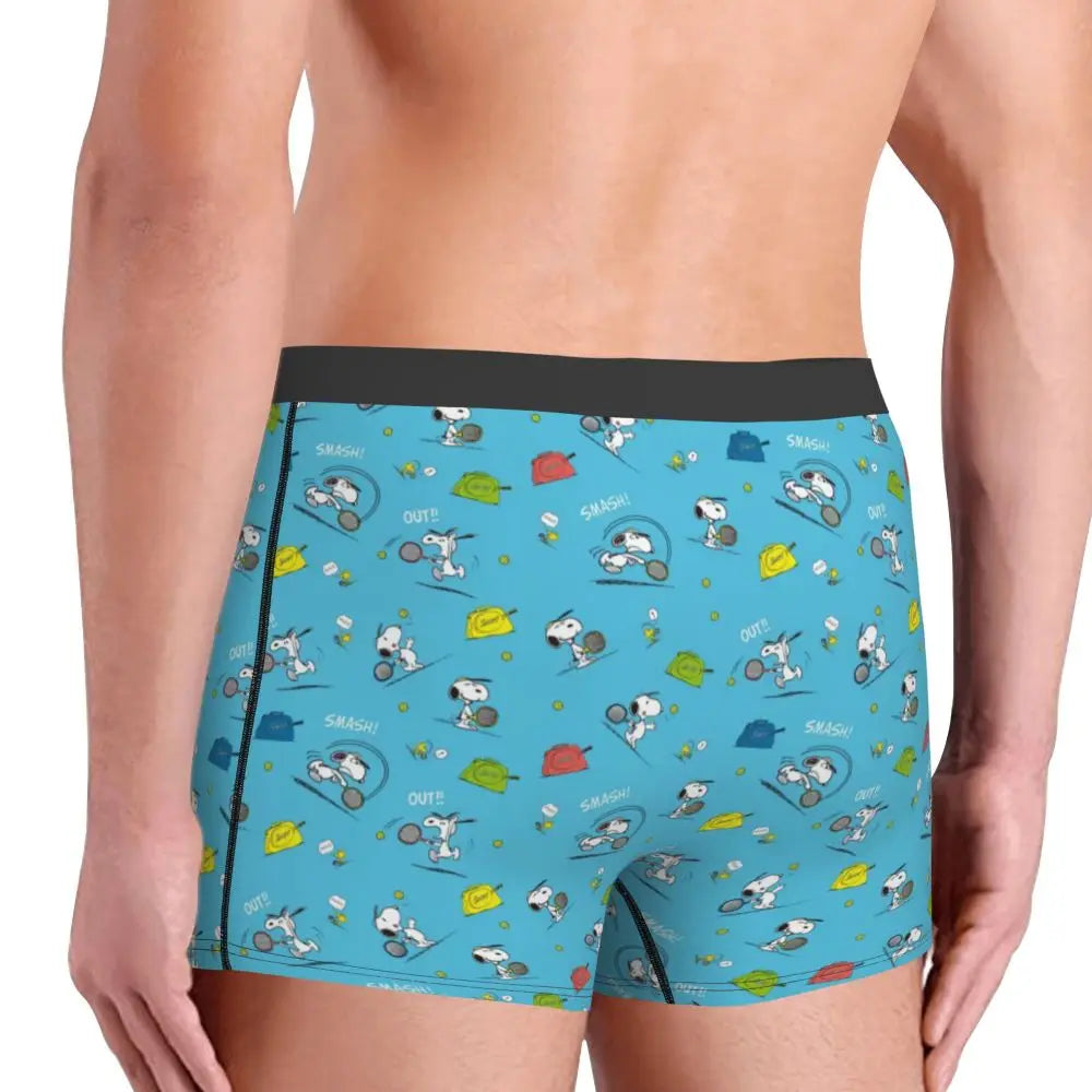 Snoopy Boxer Briefs for Men - Giggle Print Polyester Blend