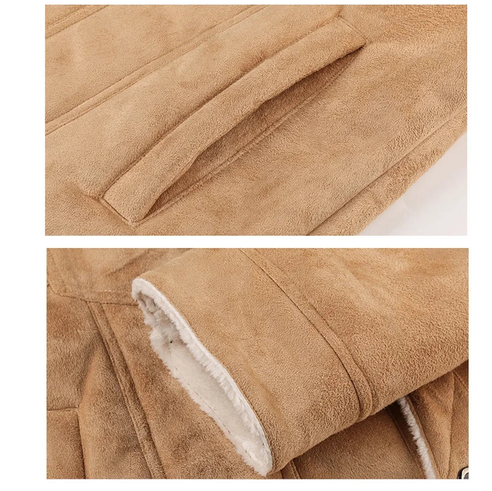 Men Bomber Jacket Motorcycle Casual Thick Fleece Army Tactical Coat 4XL