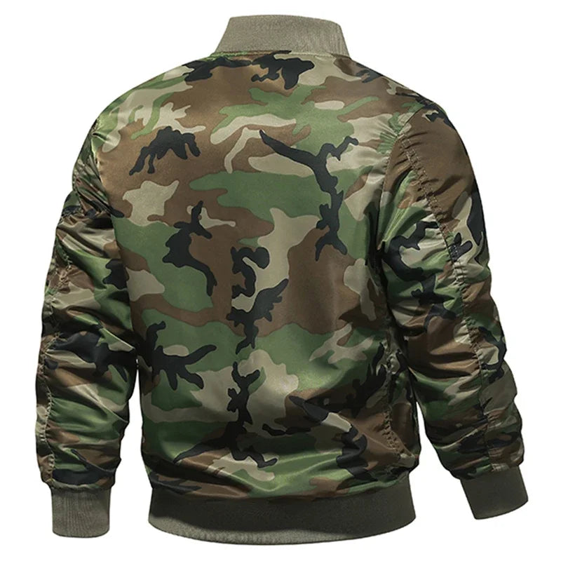 Bomber Jacket Men Winter Autumn College Camouflage Jacket