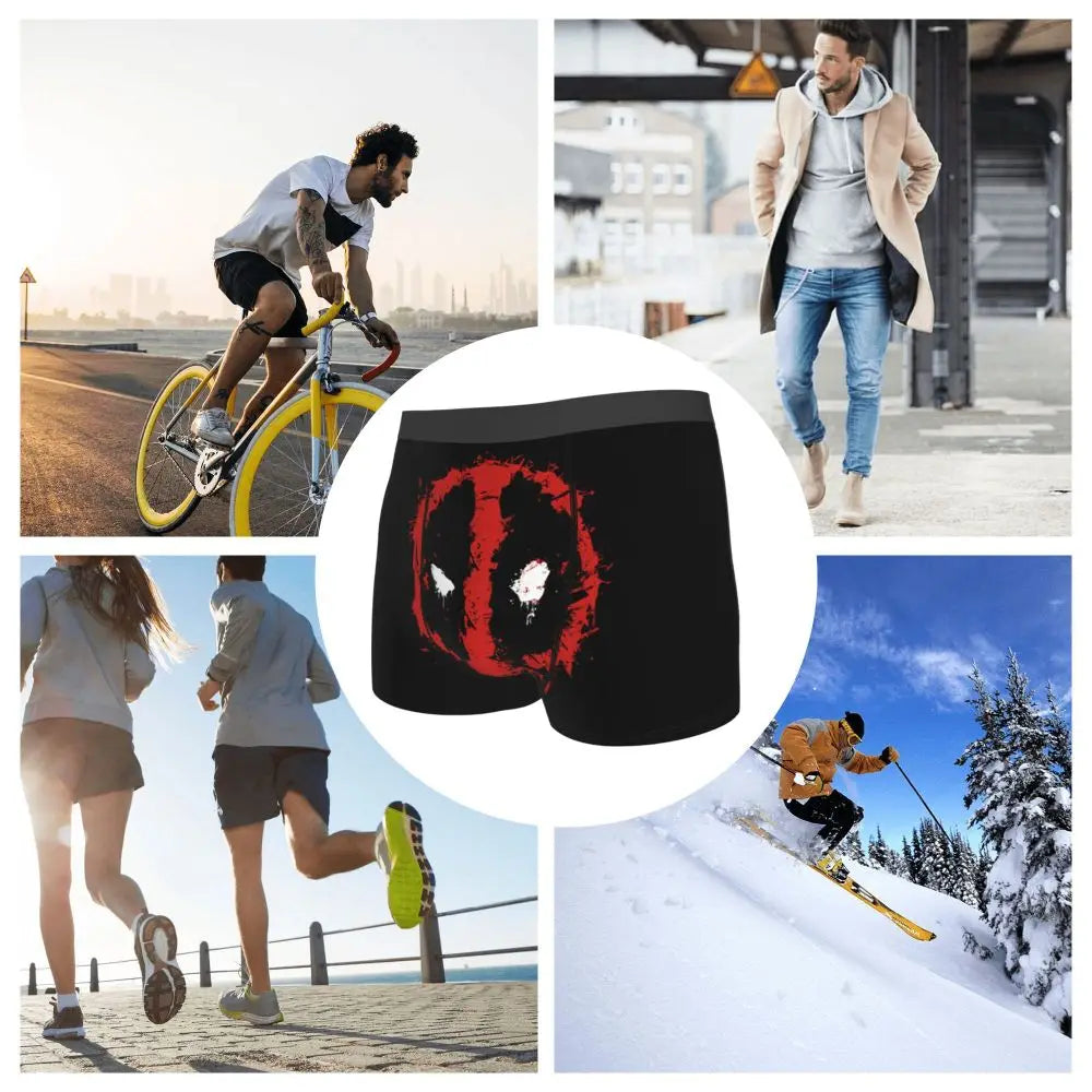 Deadpool Boxer Shorts for Men - Lycra Polyester Blend