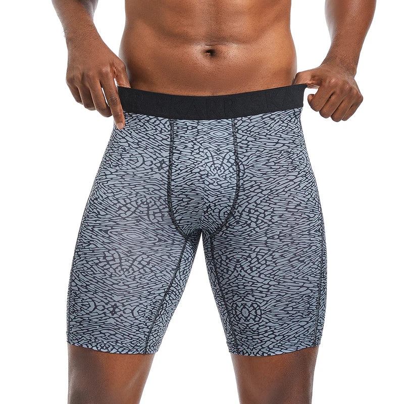Fashion Long Men's Boxer Shorts Polyester Underwear
