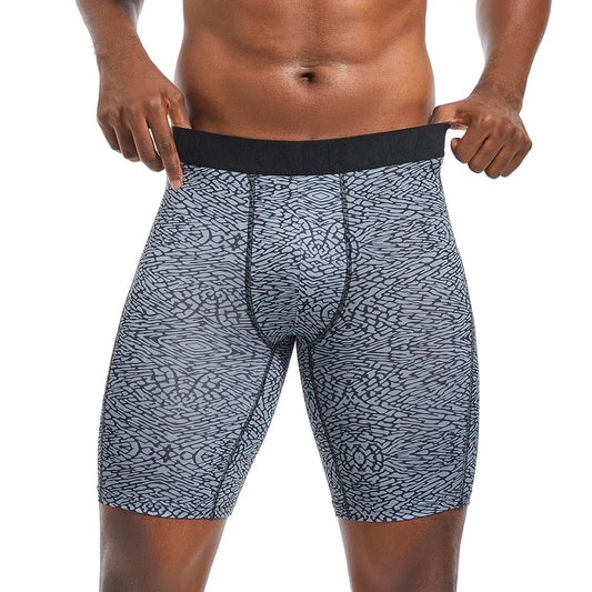 Fashion Long Men's Boxer Shorts Polyester Underwear