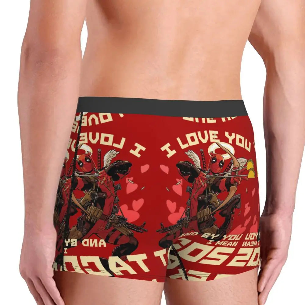 Deadpool Boxer Shorts for Men - Lycra Polyester Blend