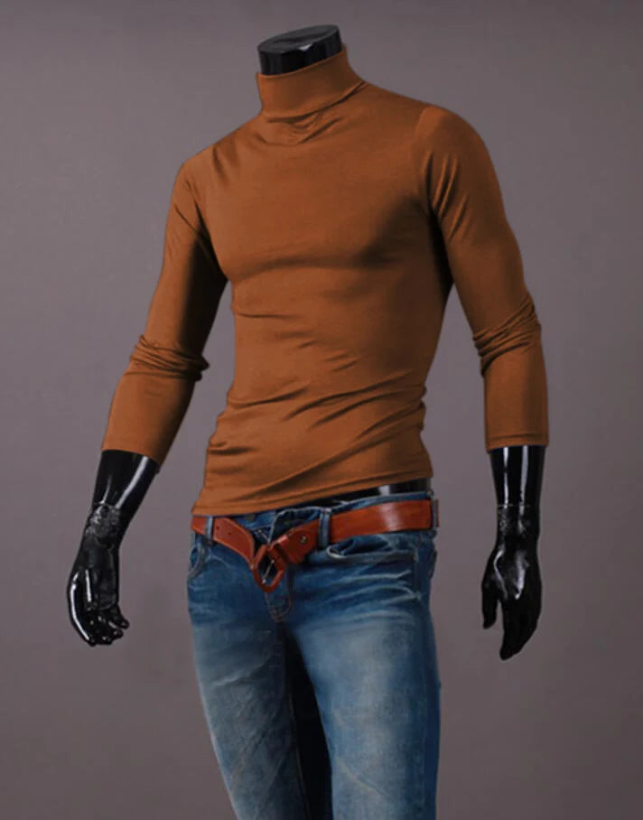 Men's Winter Thermal Shirt High Neck Slim Fit