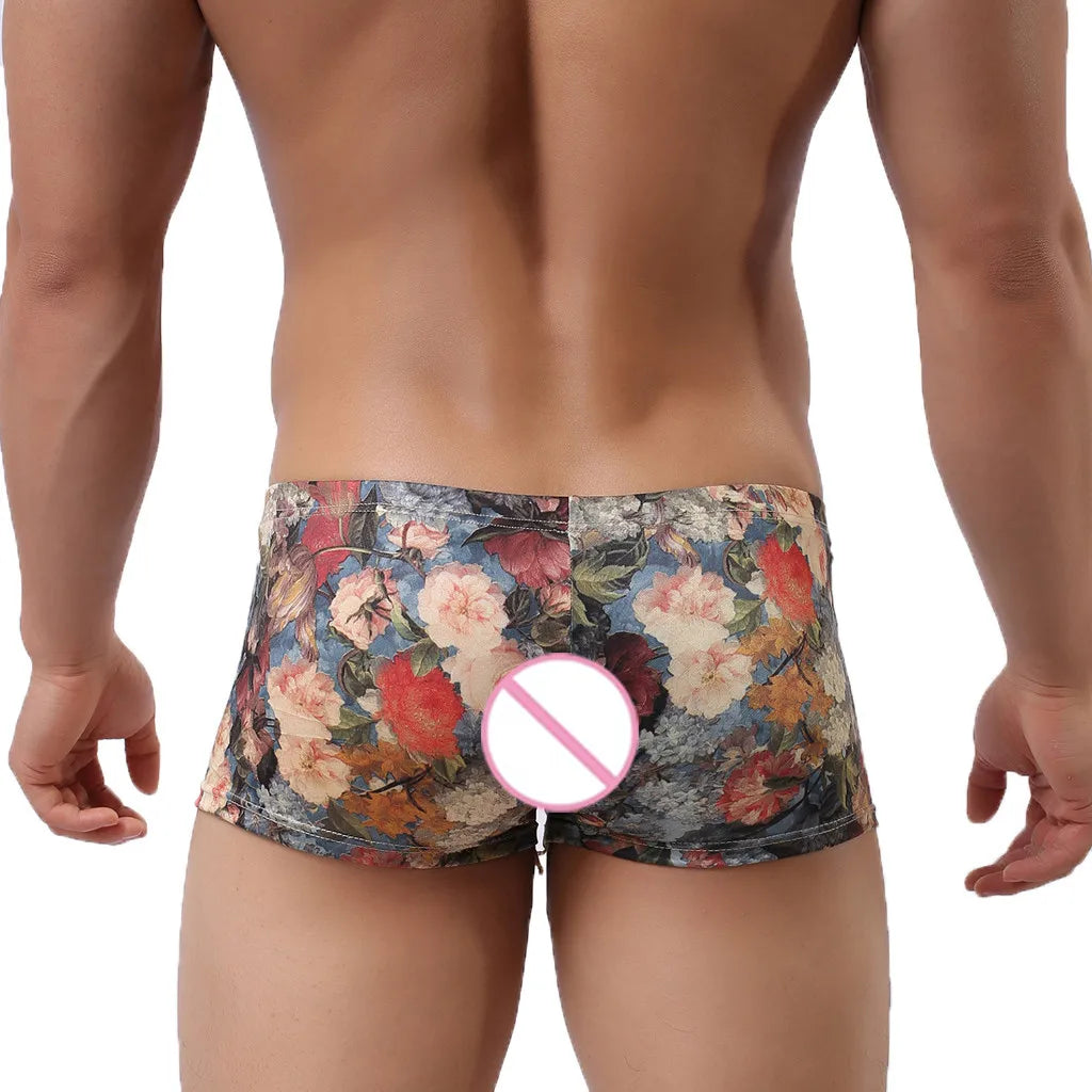 Nylon Printed Boxer Shorts for Men S-XXL