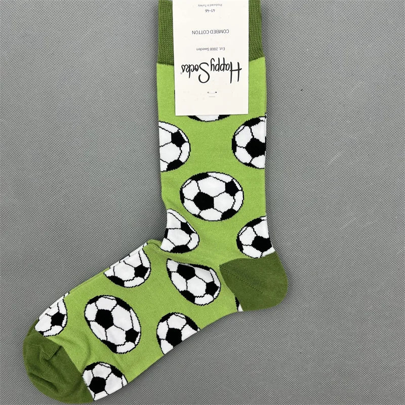 Men's Graphic Print Fun Happy Socks Casual Crew Dress Socks 41-46
