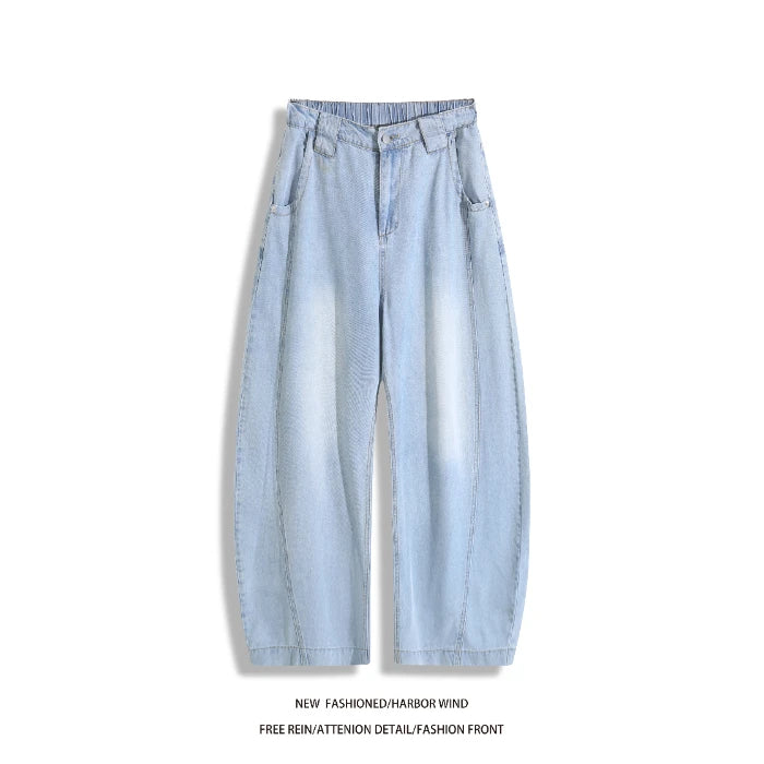 Men's Casual Loose Jeans in Cotton Blend
