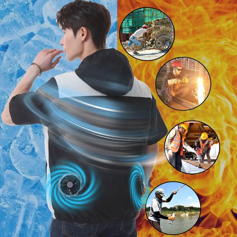 Huelora USB Rechargeable Cooling Vest for Men and Women