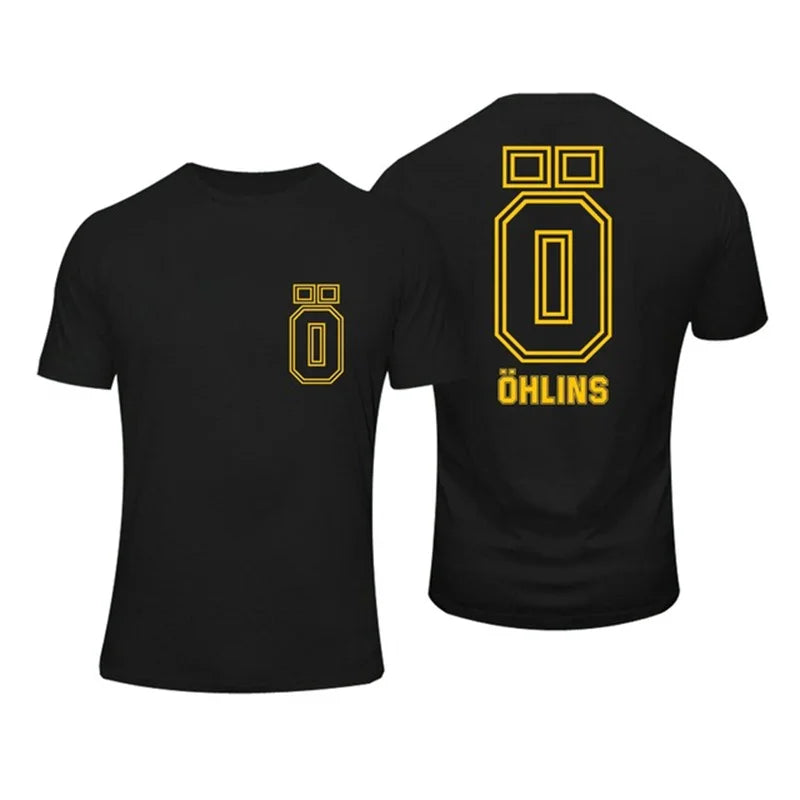 Amazing Tees Men Ohlins Shock Suspension Car Motorcycle Sport Racing T Shirt Summer Casual Oversized men's Short sleeve T-shirts