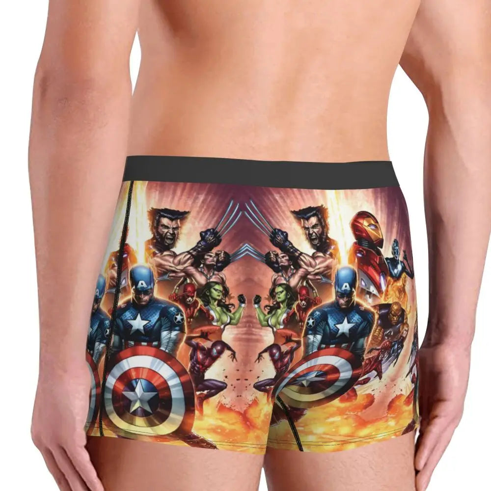 Captain America Comics Design Boxer Shorts for Men by MINISO