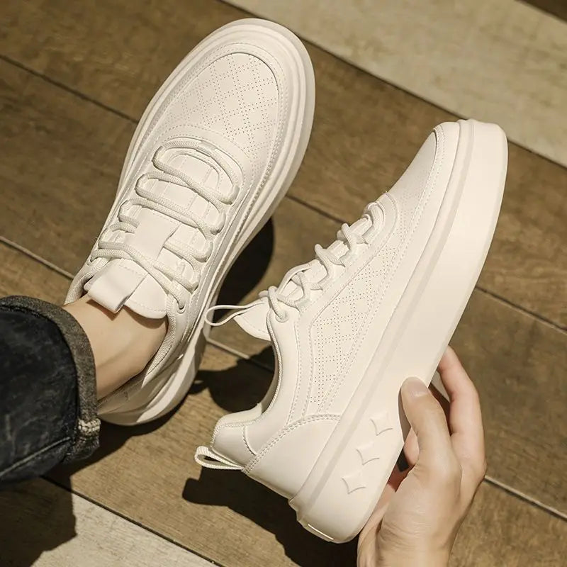 Men's White Breathable Casual Sports Shoes