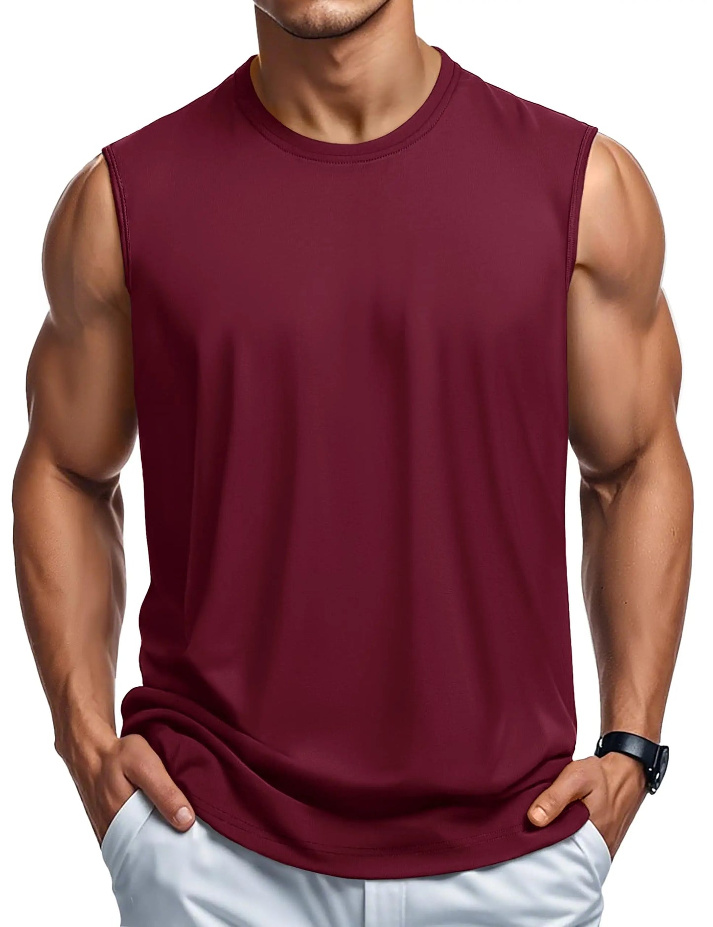 MAGCOMSEN Men's Cotton Sports Tank Top for Summer