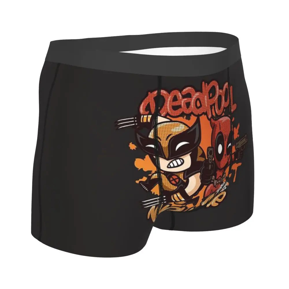 Deadpool Boxer Shorts for Men - Lycra Polyester Blend