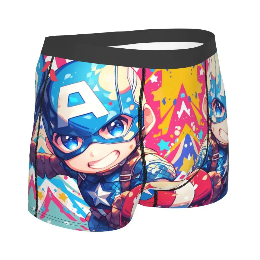 Captain America Comics Design Boxer Shorts for Men by MINISO