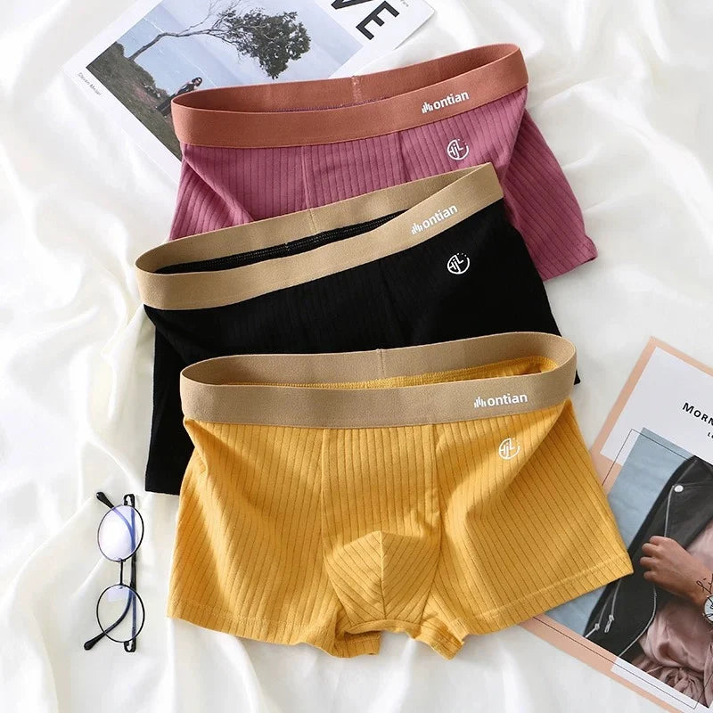 Cotton Breathable Boxer Shorts for Men with U Pouch