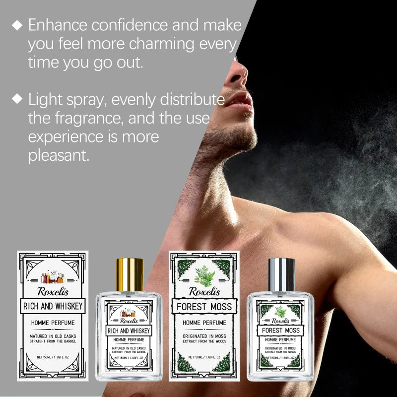Charismatic Men's Eau De Cologne with Whiskey Fragrance 50ml