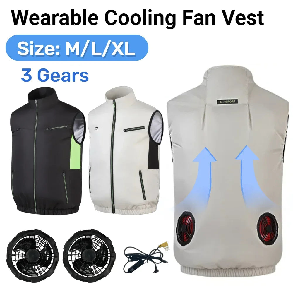 Cooling Vest Ice Fan Vest for Hot Weather Work