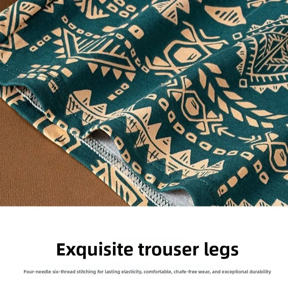 Men's Boxer Briefs Cotton Ethnic Print L - XXXL