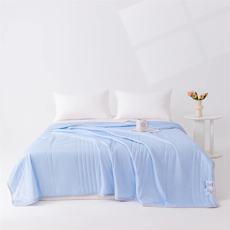 Cooling Sensation Summer Quilt Solid Polyester Blanket
